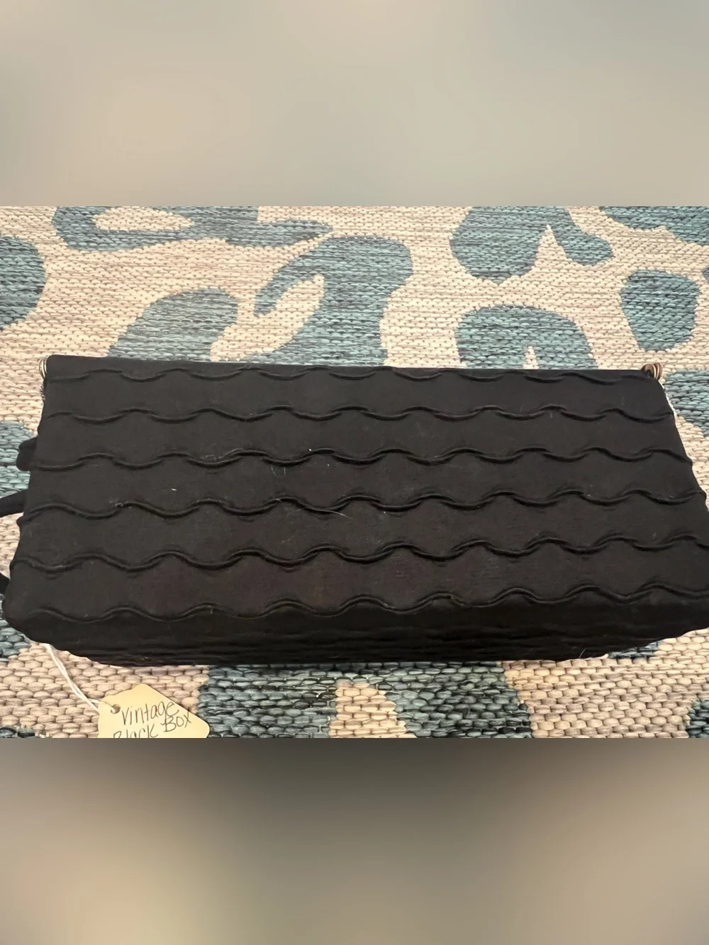 Vtg Black Women’s Box Clutch